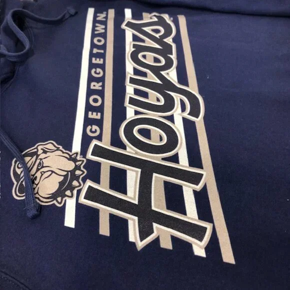 Georgetown Hoyas Unisex Blue Classic Hoodie Size L. - Picture 6 of 16